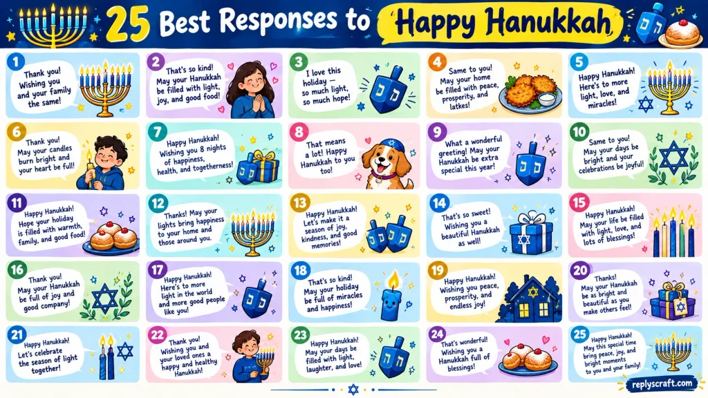 Best Responses to Happy Hanukkah