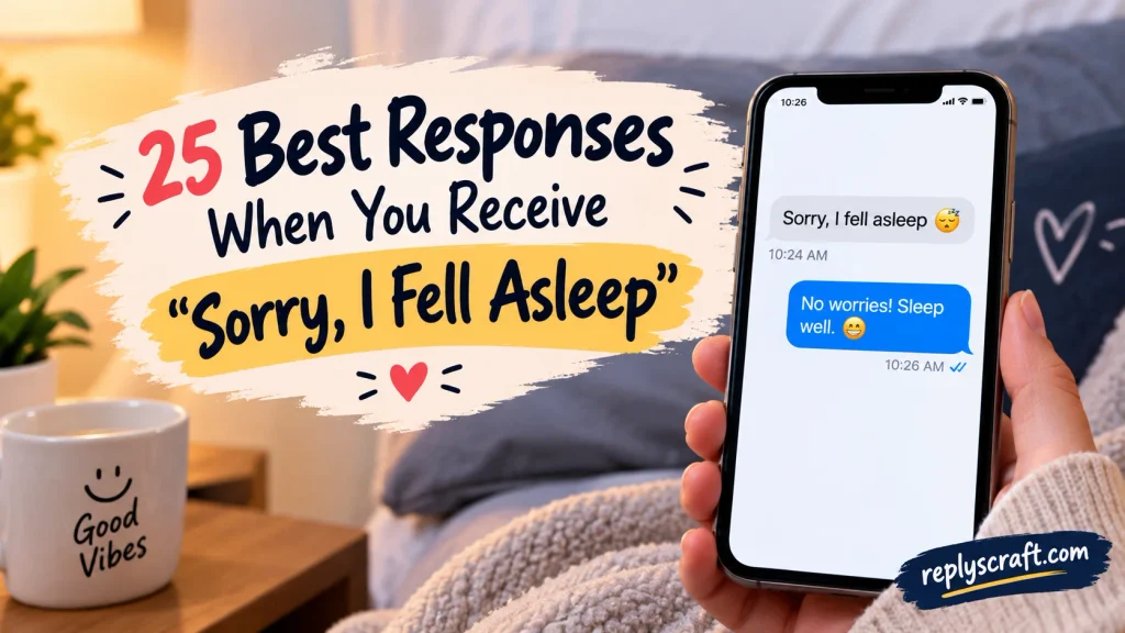 25 Best Responses When You Receive “Sorry, I Fell Asleep”