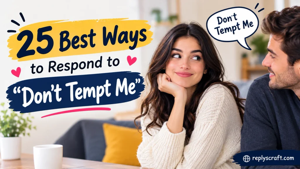 Best Ways to Respond to “Don’t Tempt Me”