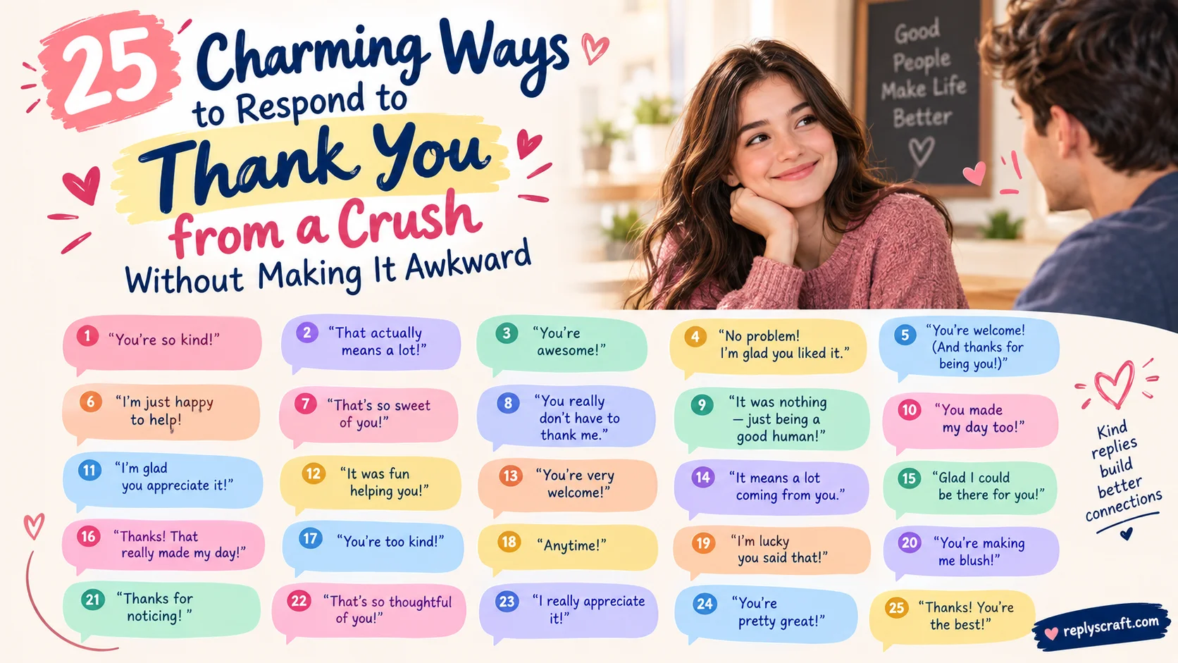 Charming Ways to Respond to Thank You from a Crush