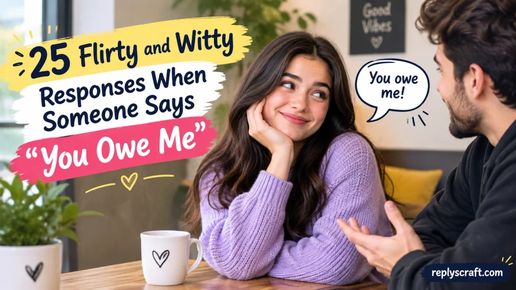 Flirty and Witty Responses When Someone Says “You Owe Me”