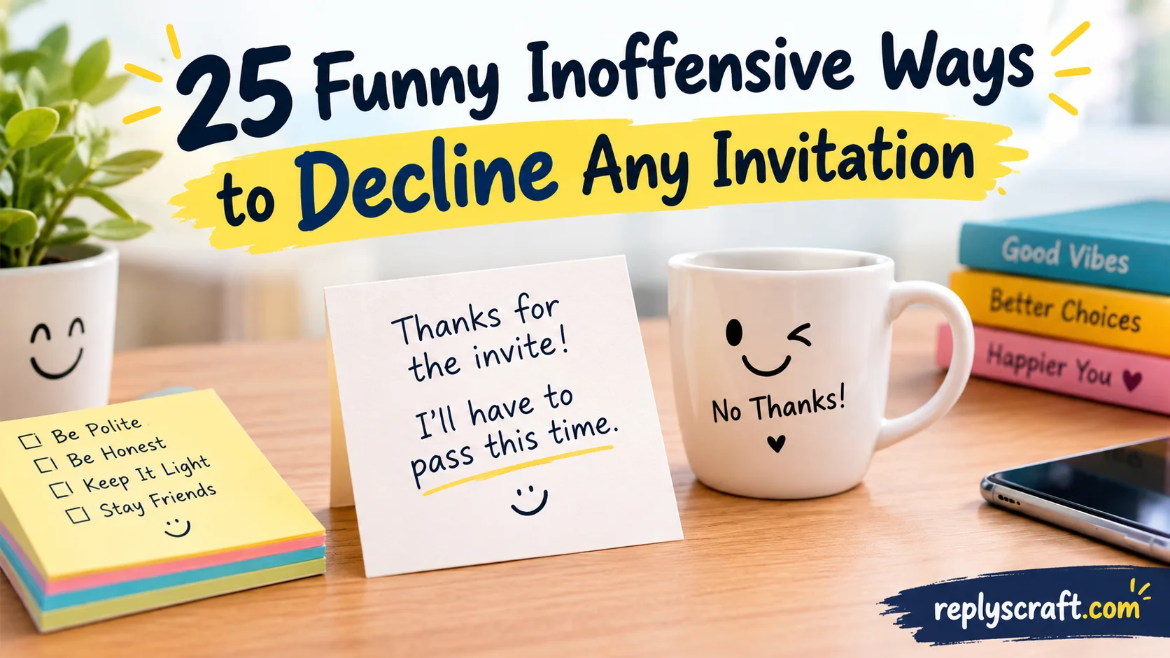 Funny Inoffensive Ways to Decline Any Invitation