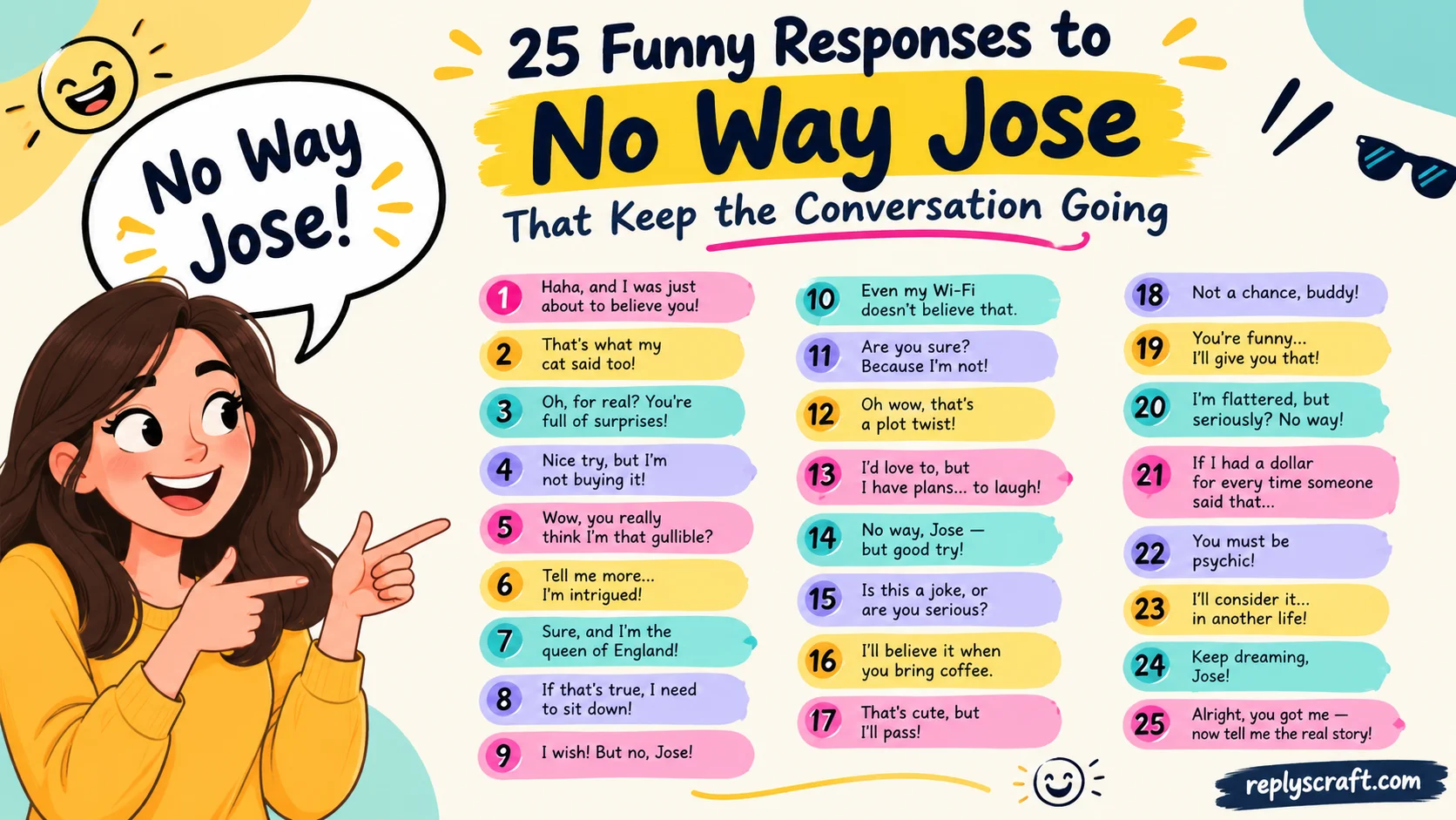 Funny Responses to No Way Jose That Keep the Conversation Going