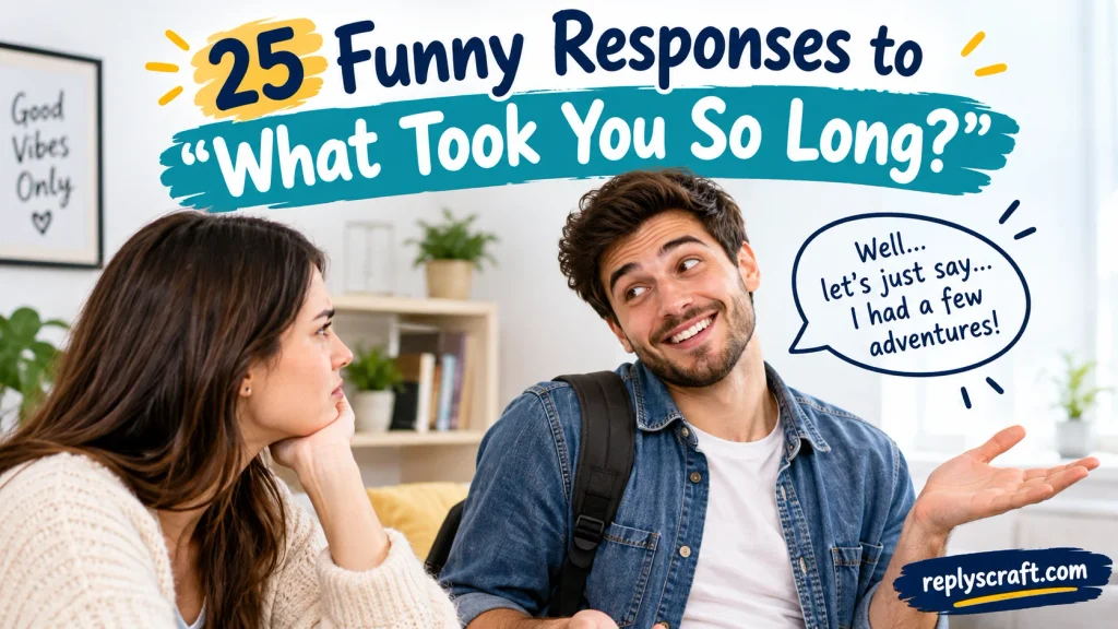 25 Funny Responses to “What Took You So Long?”