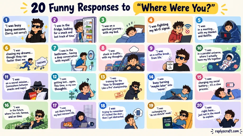 Funny Responses to “Where Were You?”