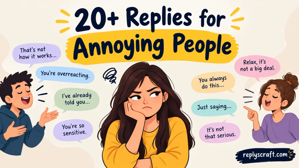 Replies for Annoying People