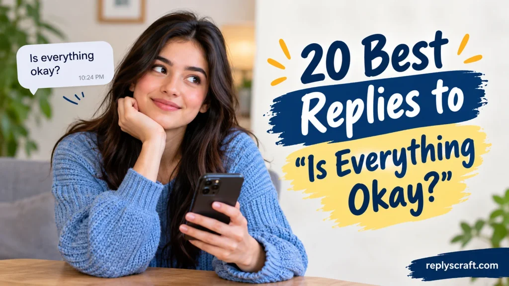 Best Replies to “Is Everything Okay?”