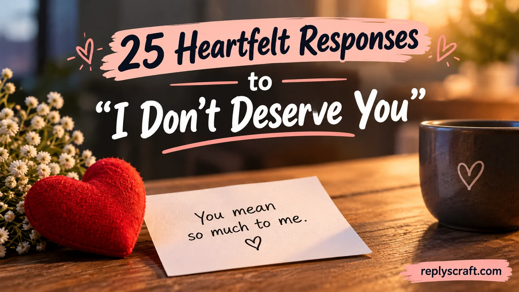 Heartfelt Responses to “I Don’t Deserve You”