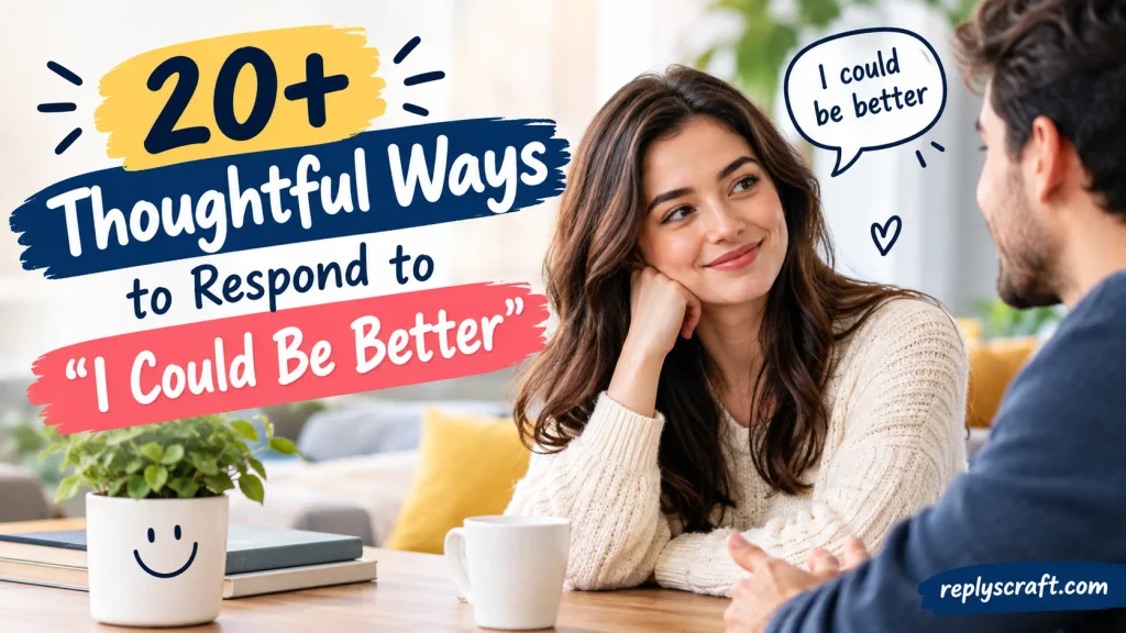 Thoughtful Ways to Respond to “I Could Be Better”
