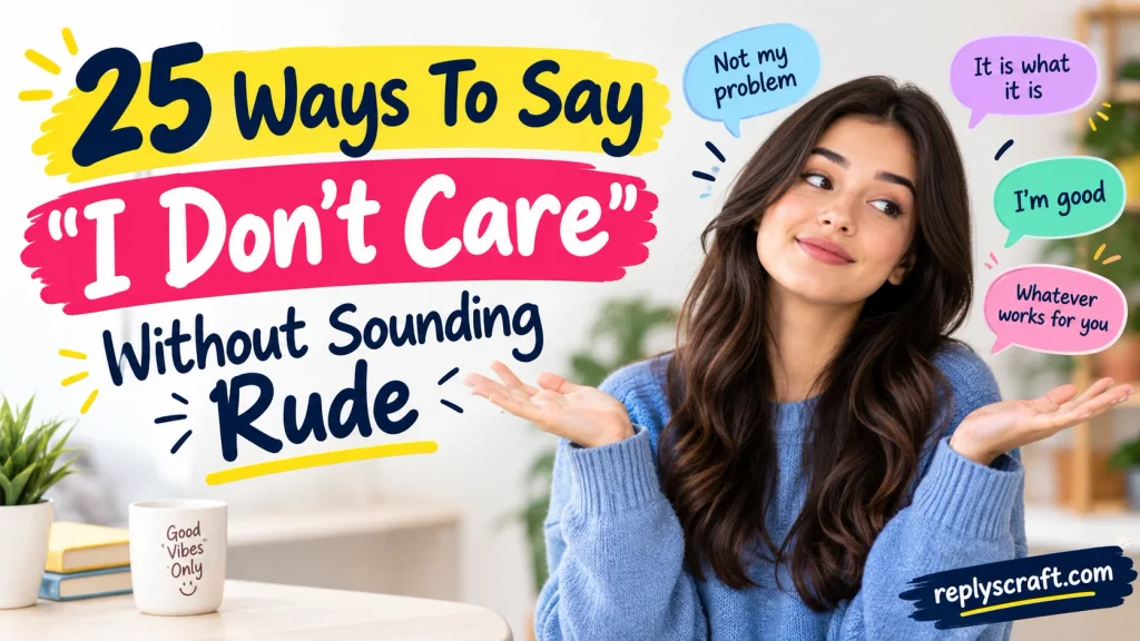 Ways To Say “I Don’t Care” Without Sounding Rude