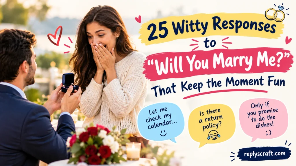 Witty Responses to “Will You Marry Me?”