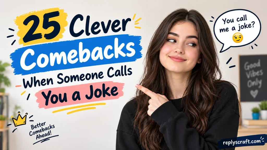 Clever Comebacks When Someone Calls You a Joke