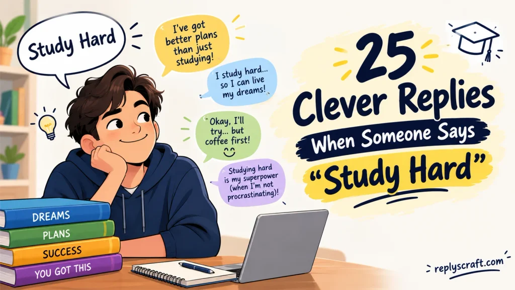 Clever Replies When Someone Says “Study Hard”