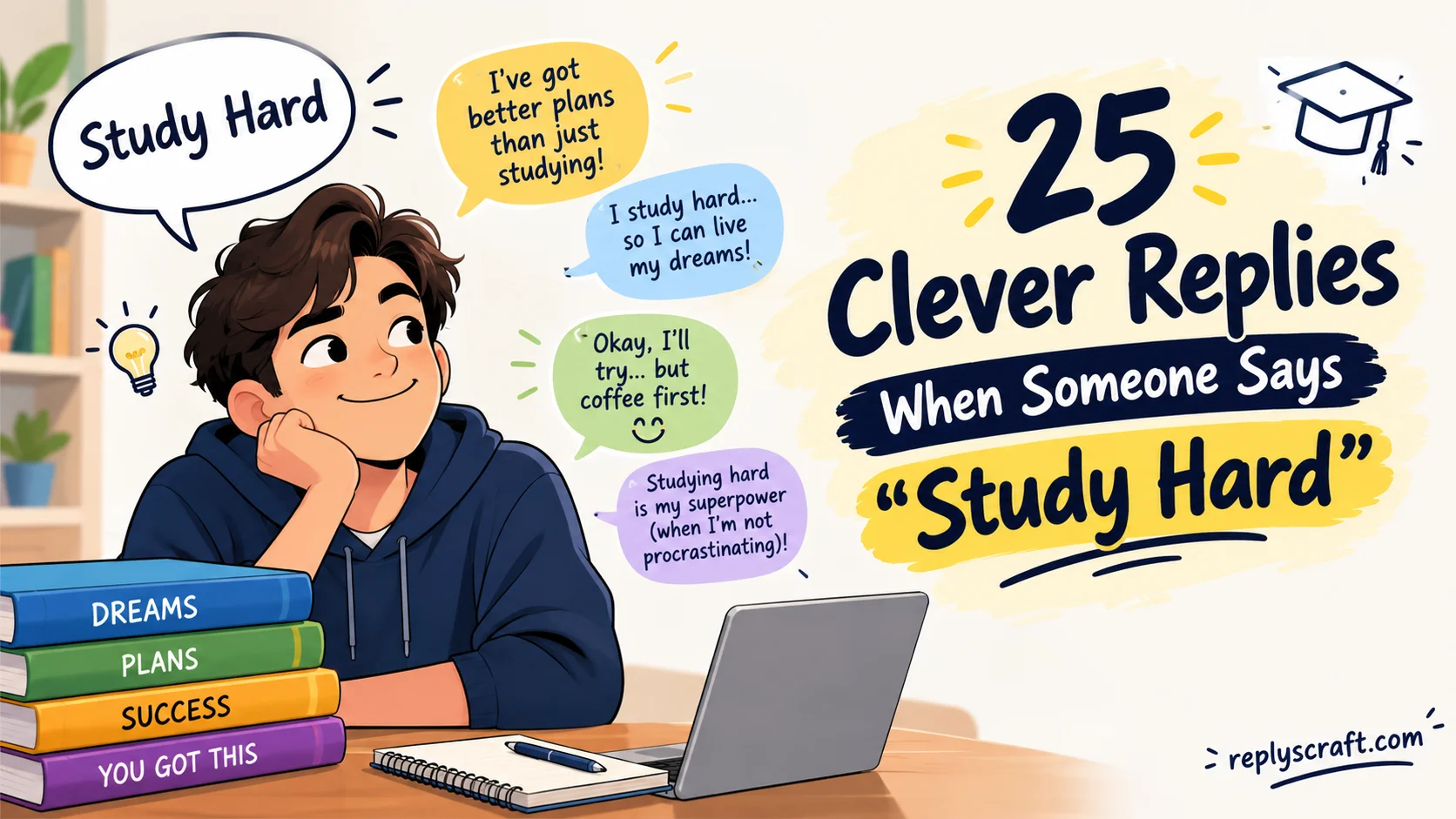 Clever Replies When Someone Says “Study Hard”