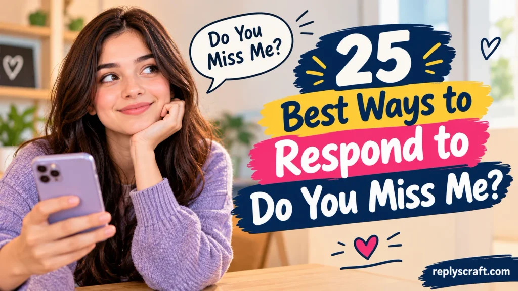 Best Ways to Respond to Do You Miss Me