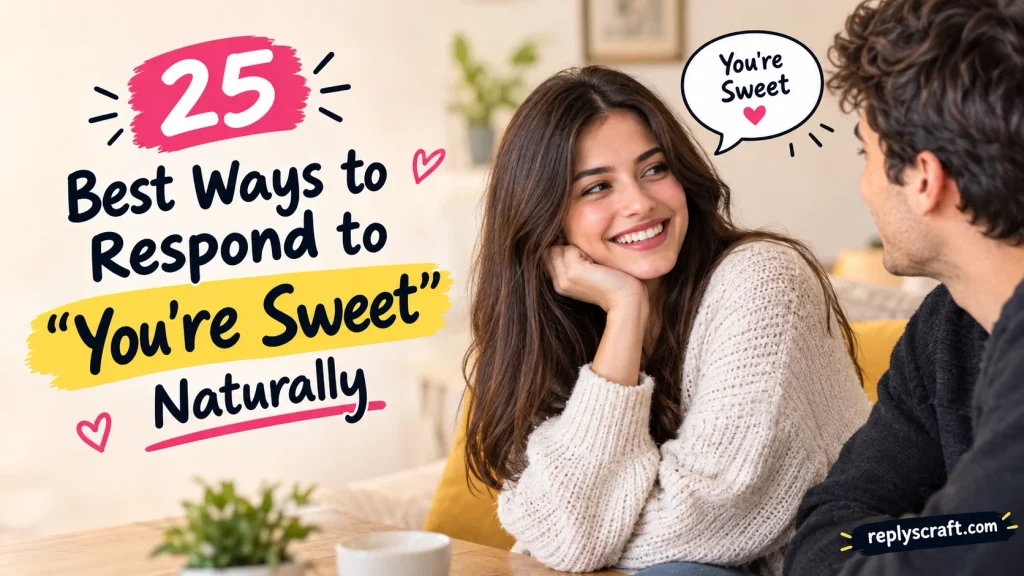Best Ways to Respond to “You’re Sweet” Naturally