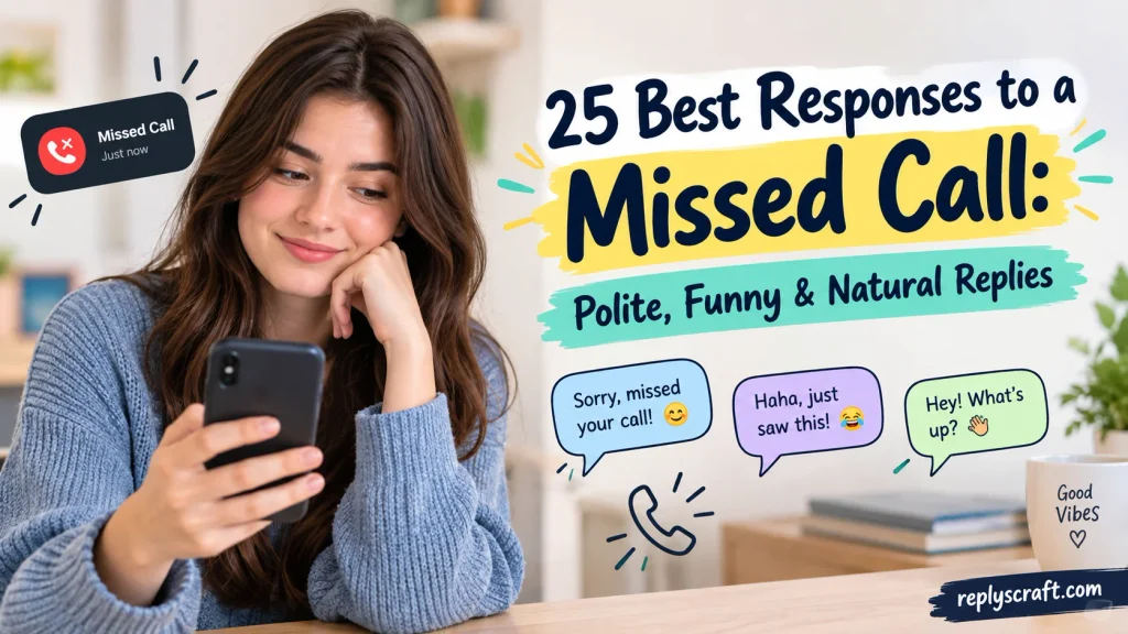 Best Responses to a Missed Call: Polite, Funny & Natural Replies