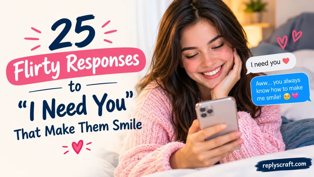 Flirty Responses to “I Need You” That Make Them Smile