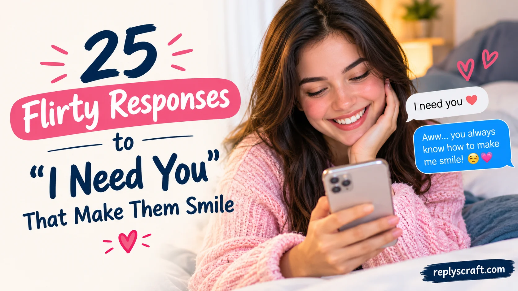 Flirty Responses to “I Need You” That Make Them Smile