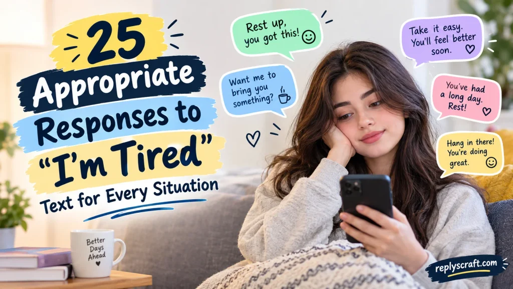 Appropriate Responses to “I’m Tired” Text for Every Situation