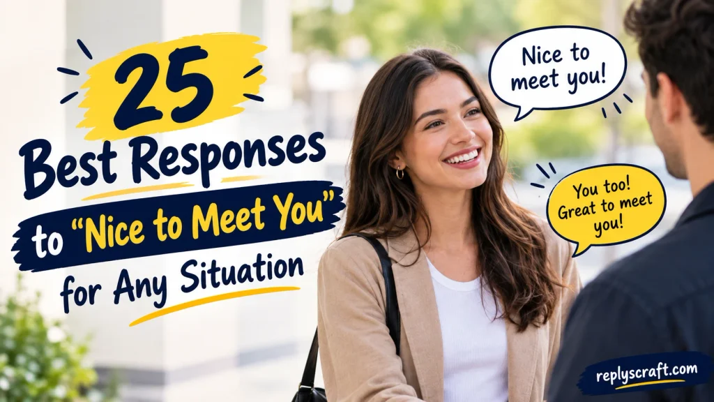 Best Responses to “Nice to Meet You” for Any Situation