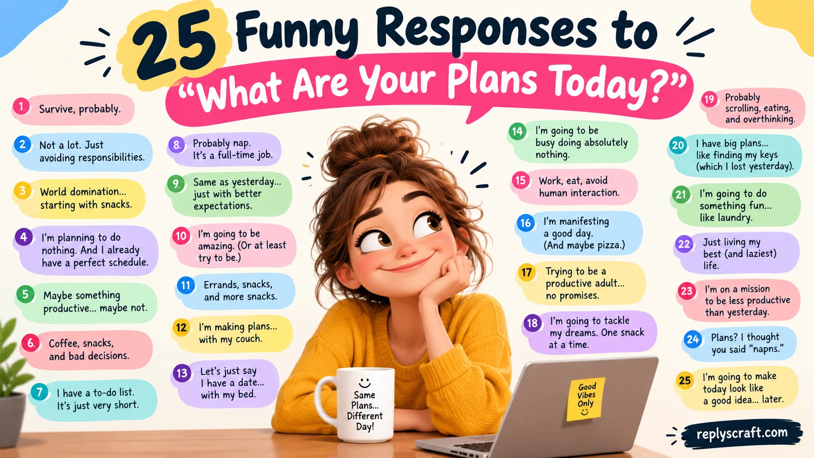 Funny Responses to “What Are Your Plans Today?”