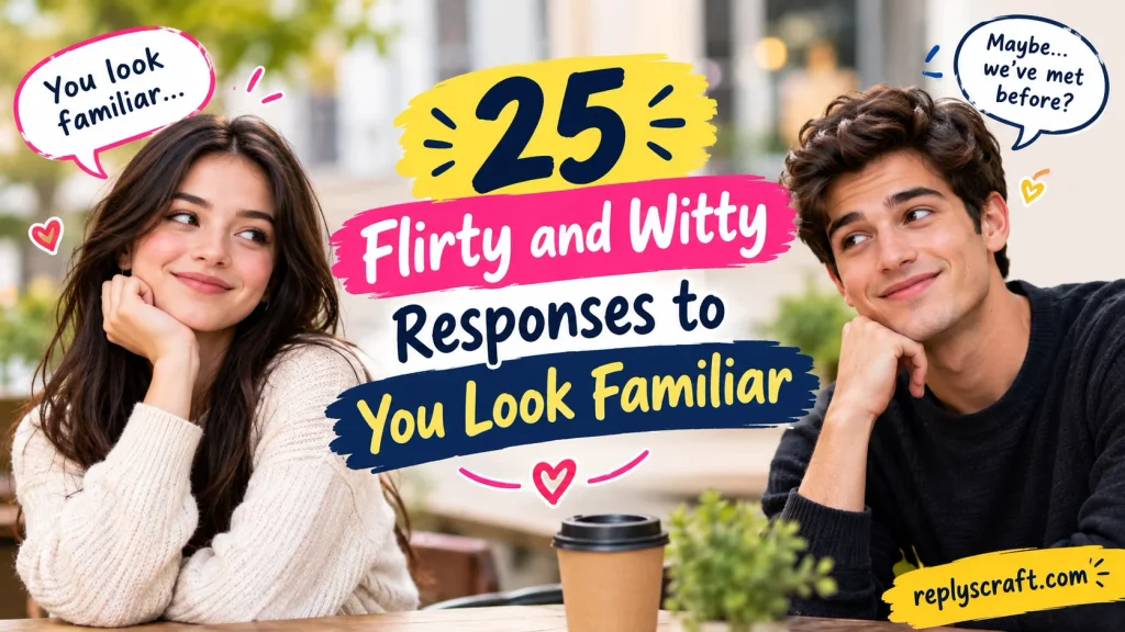 Flirty and Witty Responses to You Look Familiar